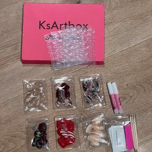 6-Pack: Holiday Press On Nails Winter Various Winter Designs Complete Kit